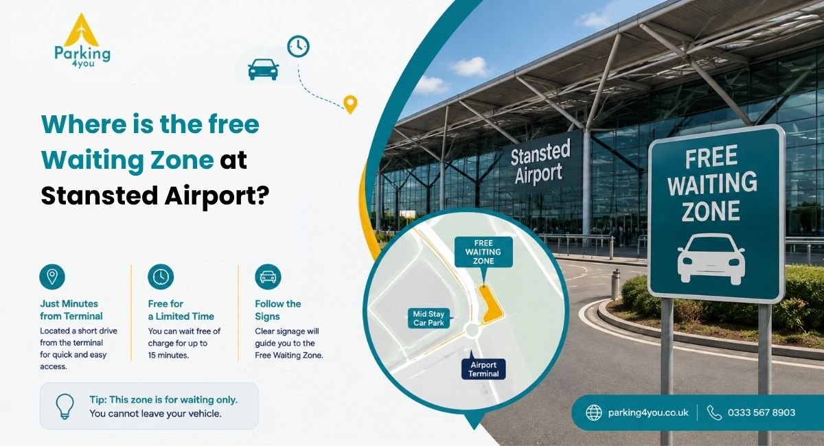Where Is the Free Waiting Zone at Stansted Airport?